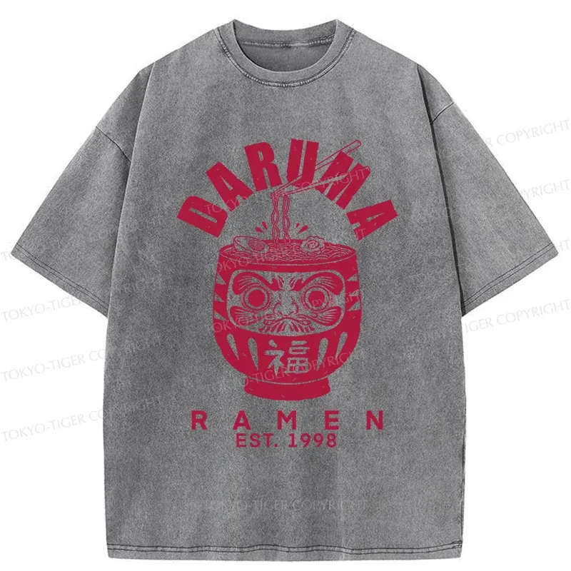 Tokyo-Tiger Daruma Ramen Washed T-Shirt