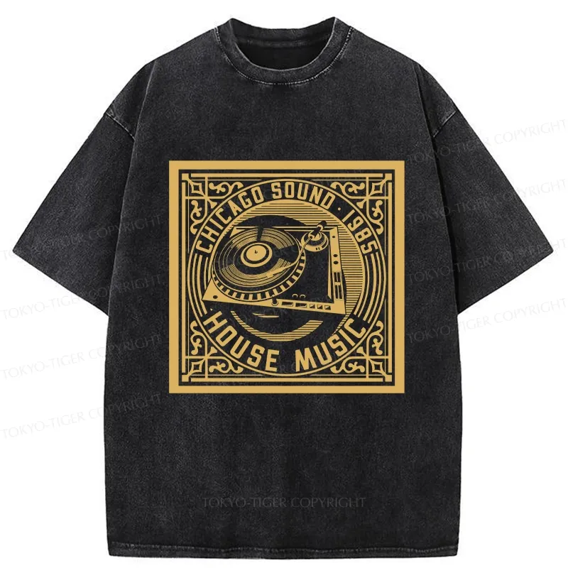Tokyo-Tiger House Music Washed T-Shirt Sale