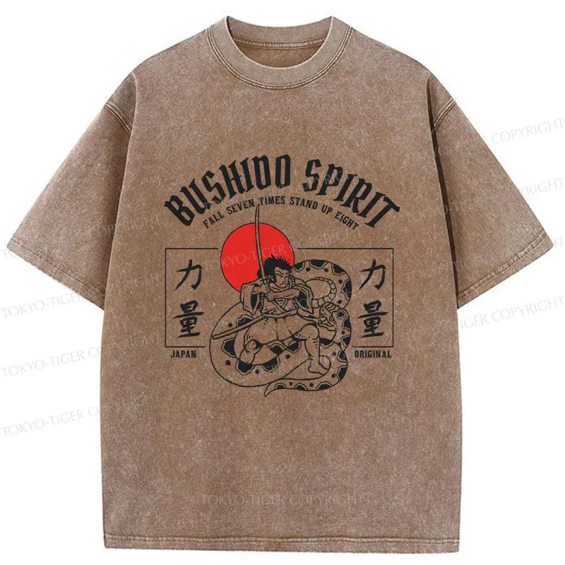 Tokyo-Tiger Samurai Spirit Washed T-Shirt