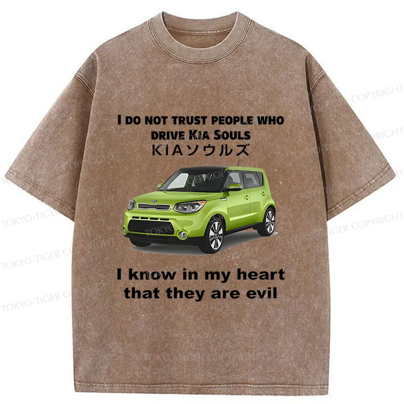 Tokyo-Tiger Interesting Car Meme Washed T-Shirt
