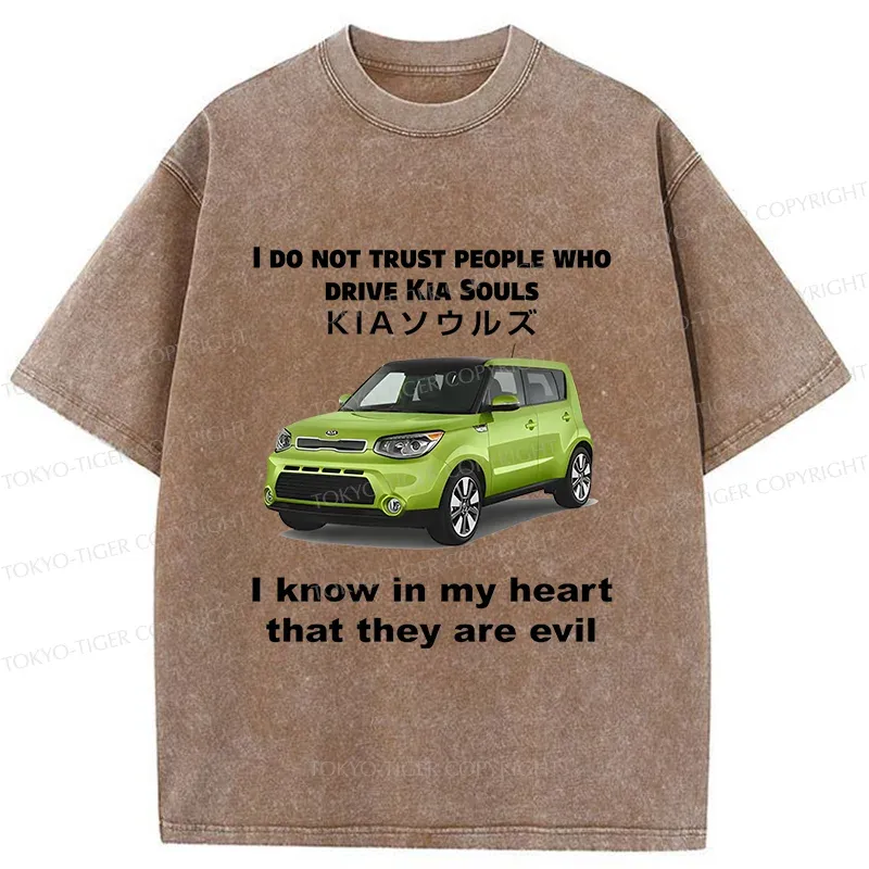 Tokyo-Tiger Interesting Car Meme Washed T-Shirt