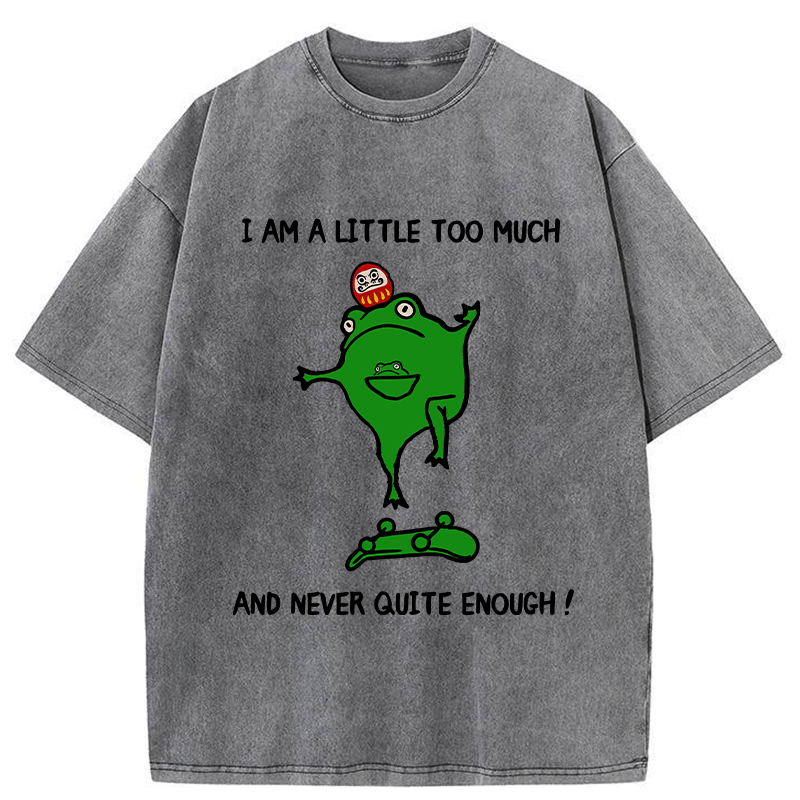 Tokyo-Tiger Funny Frog Skateboard Washed T-Shirt