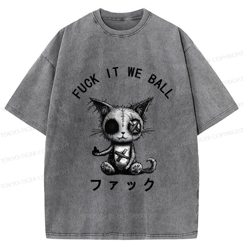 Tokyo-Tiger Fck It We Ball Washed T-Shirt