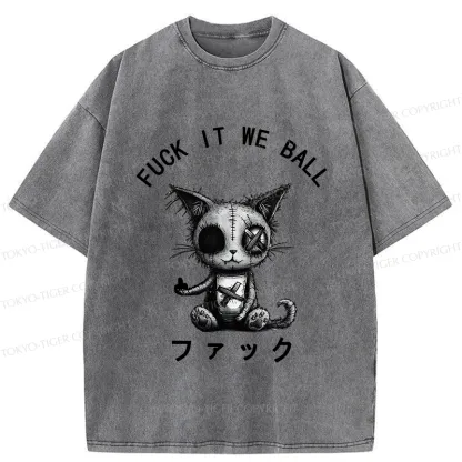 Tokyo-Tiger Fck It We Ball Washed T-Shirt