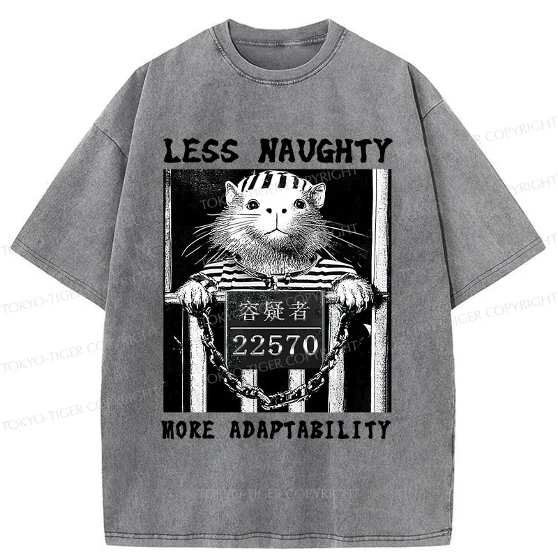 Tokyo-Tiger Less Naughty More Adaptability Washed T-Shirt