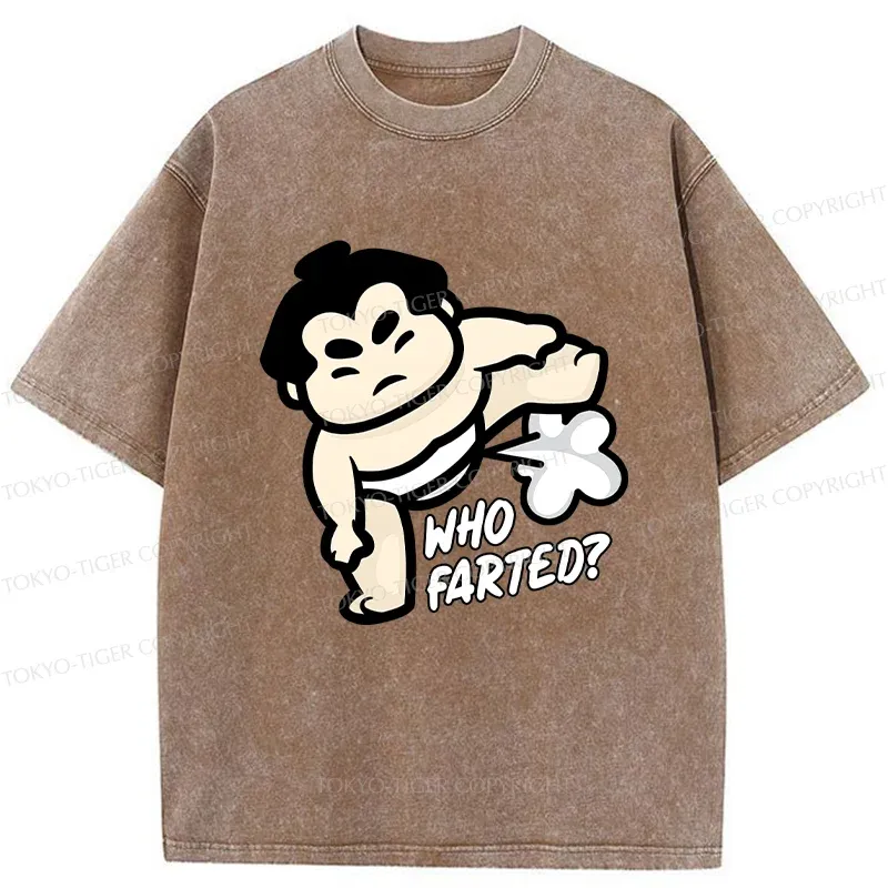 Tokyo-Tiger Sumo Wrestlers Fart Washed T-Shirt