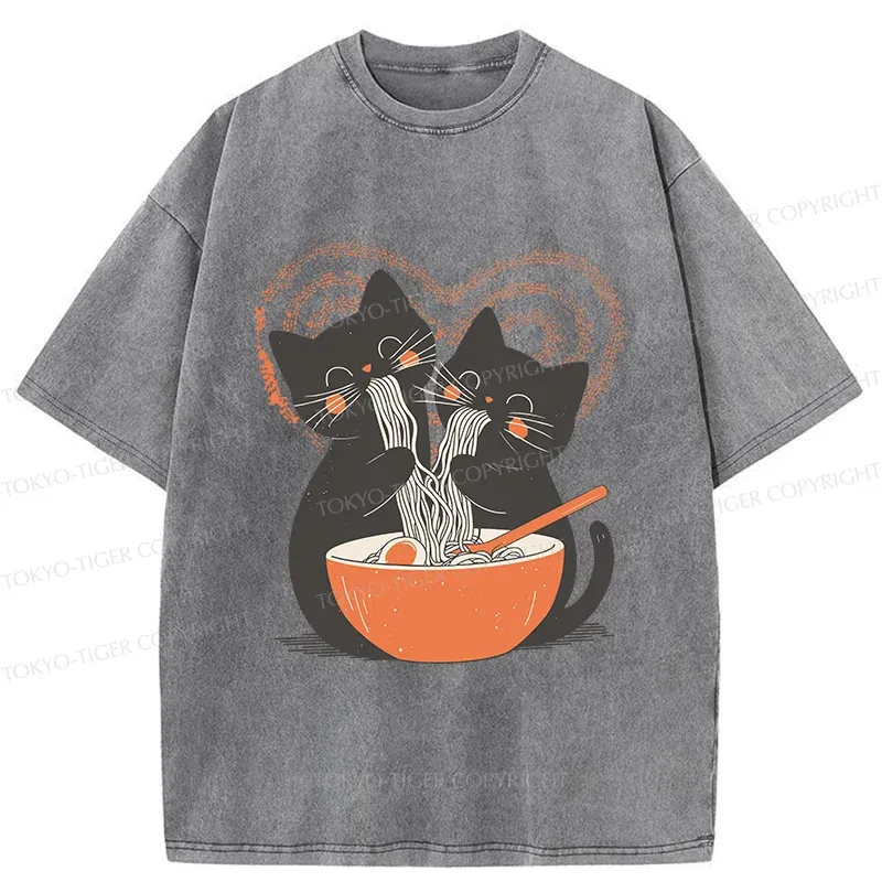 Tokyo-Tiger Let's Eat Ramen Together Washed T-Shirt