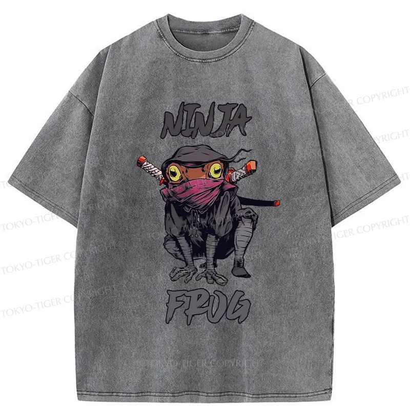 Tokyo-Tiger Ninja Frog Washed T-Shirt