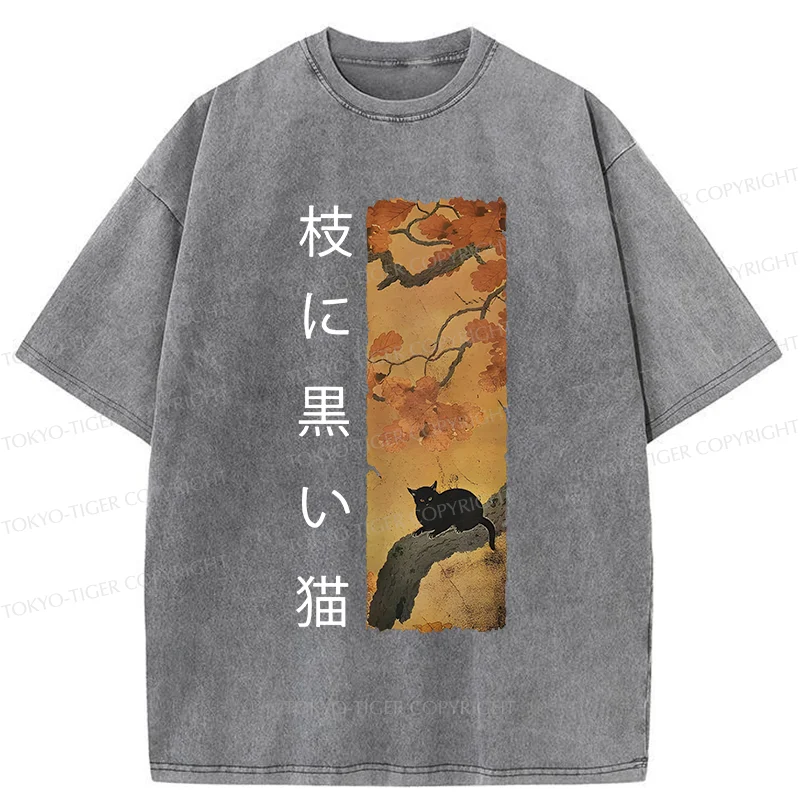 Tokyo-Tiger Vintage Japan Cat Washed T-Shirt