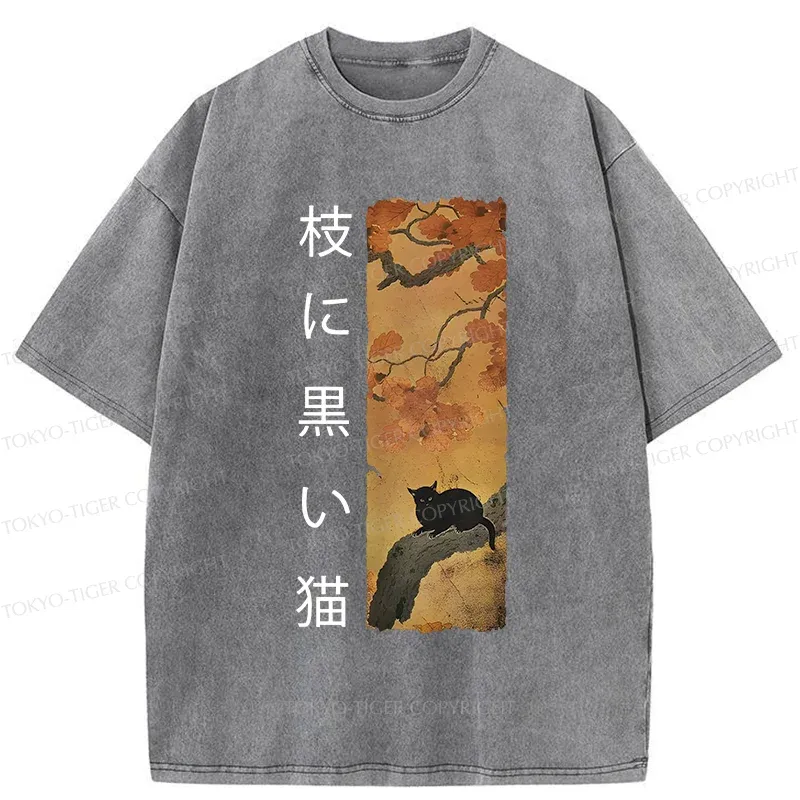 Tokyo-Tiger Vintage Japan Cat Washed T-Shirt