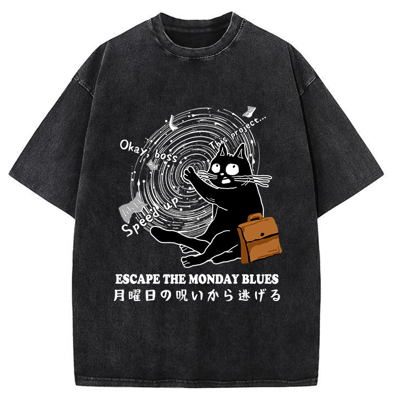 Tokyo-Tiger Escape The Monday Curse Washed T-Shirt