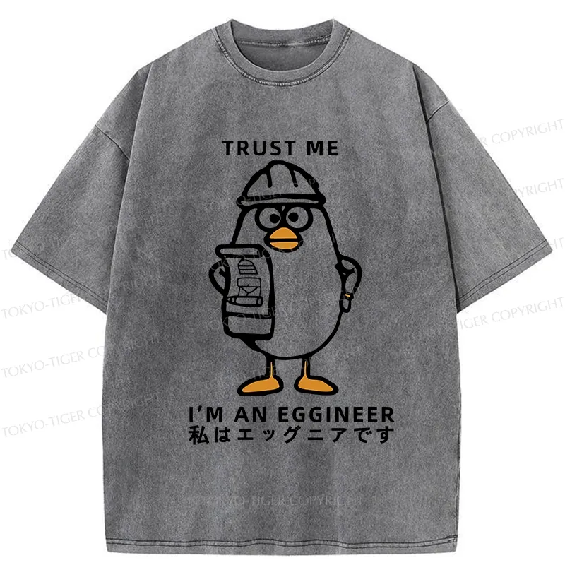 Tokyo-Tiger Trust Me I'm An Eggineer Washed T-Shirt