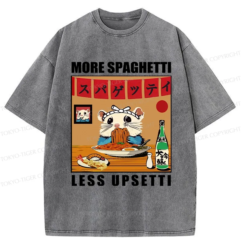 Tokyo-Tiger More Spaghetti Less Upsetti Hamster Washed T-Shirt Sale