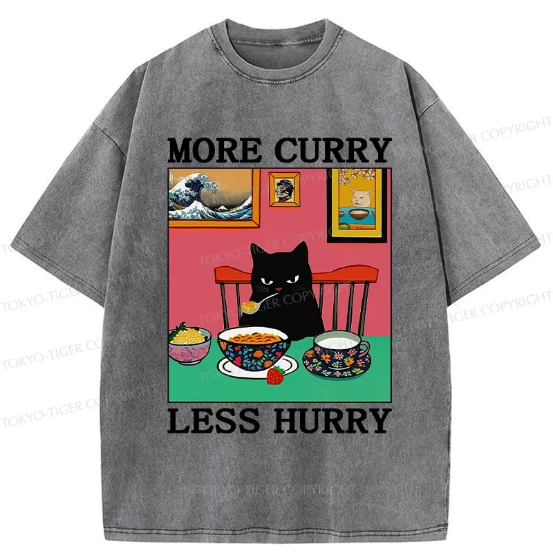 Tokyo-Tiger More Curry Less Hurry Washed T-Shirt