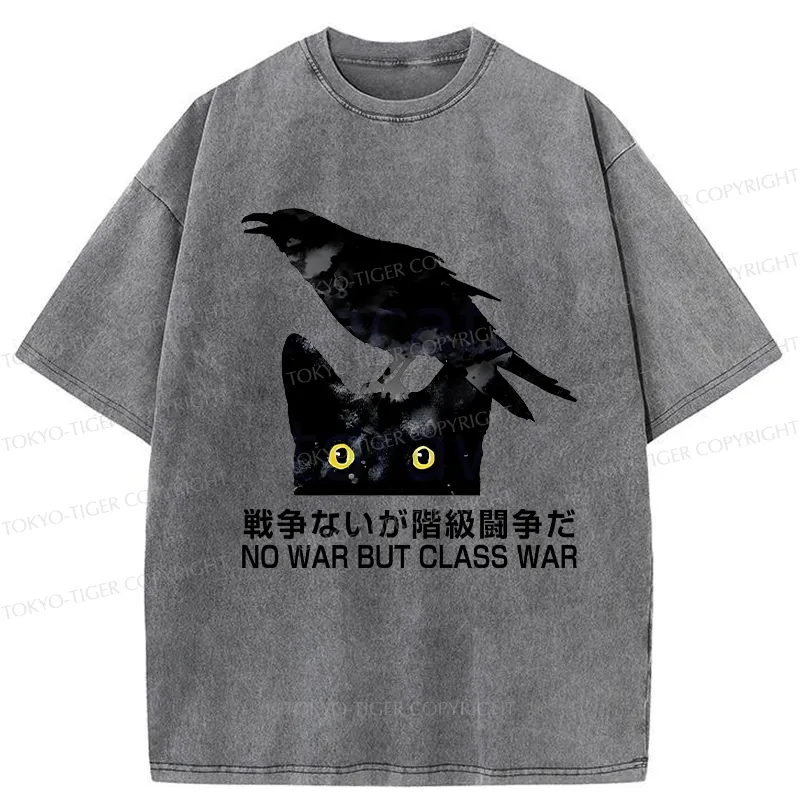 Tokyo-Tiger No War But Class War Washed T-Shirt
