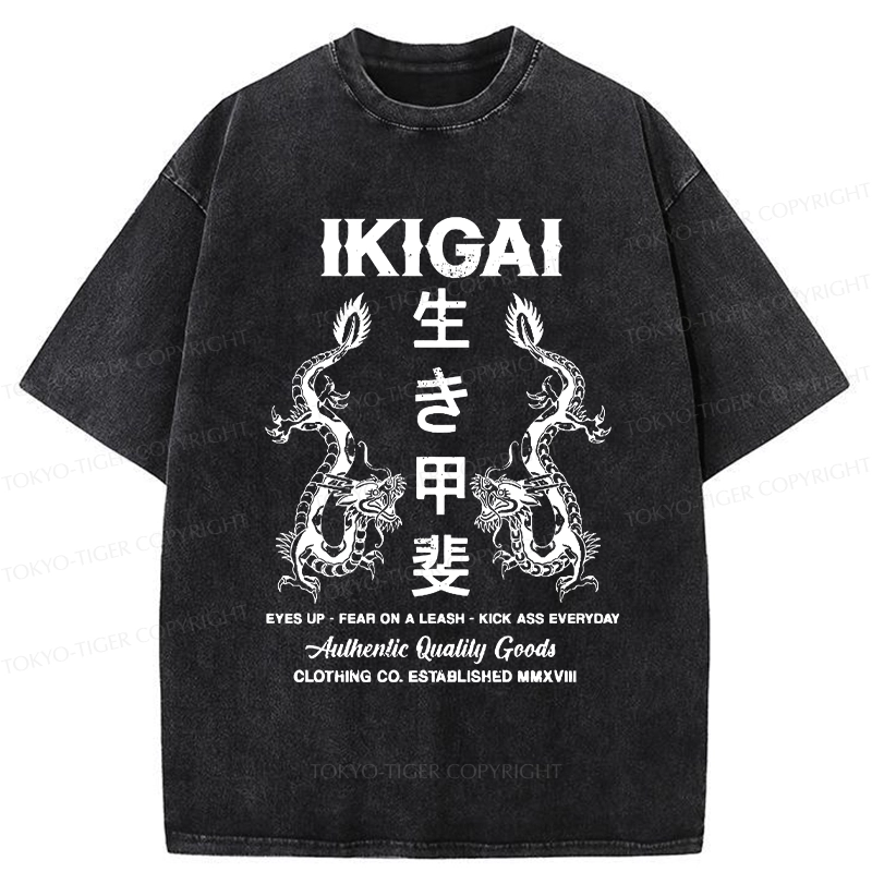 Tokyo-Tiger Purpose In Life Washed T-Shirt