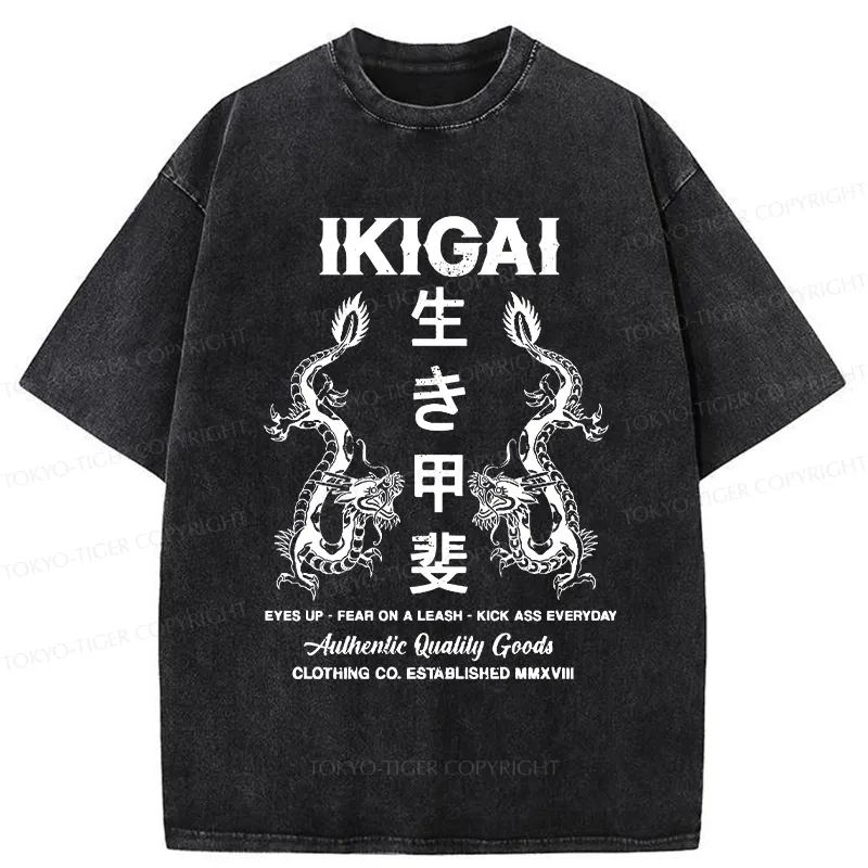 Tokyo-Tiger Purpose In Life Washed T-Shirt