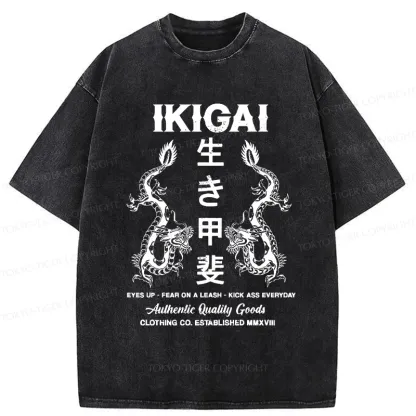 Tokyo-Tiger Purpose In Life Washed T-Shirt