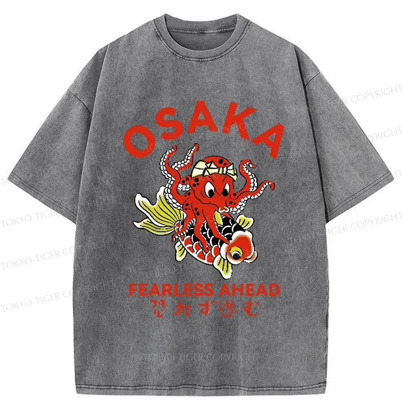 Tokyo-Tiger Fearless Ahead Washed T-Shirt