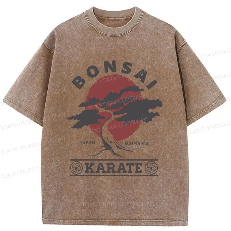 Tokyo-Tiger Japanese Bonsai Washed T-Shirt