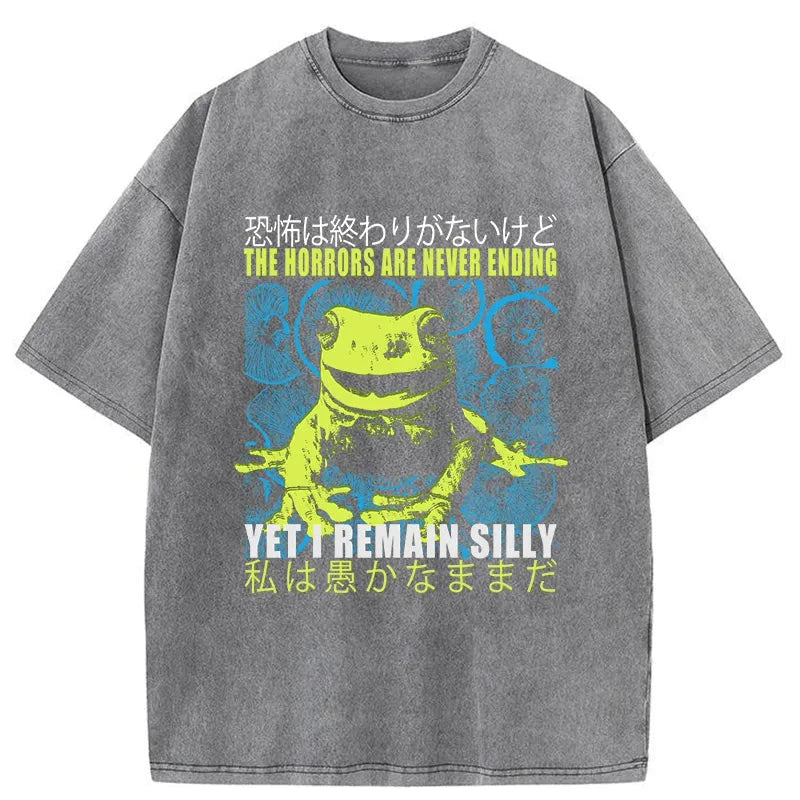 Tokyo-Tiger A Self-Aware Frog Washed T-Shirt
