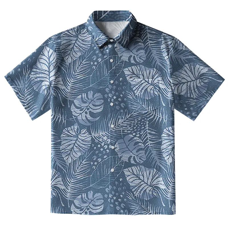 Tokyo-Tiger Jungle Leaf Button-up Shirt