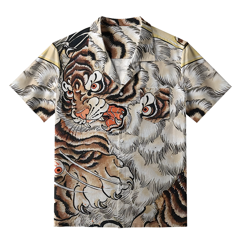 Tokyo-Tiger Fierce Tiger Roar Aloha Hawaiian Shirt
