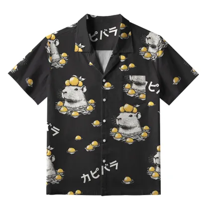 Tokyo-Tiger Cute Capybara And Lemon Aloha Hawaiian Shirt