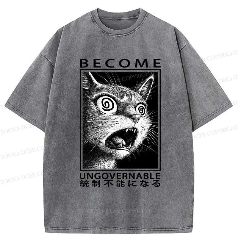 Tokyo-Tiger Become Ungovernable Japanese Washed T-Shirt