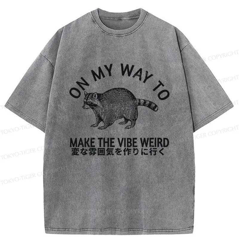 Tokyo-Tiger Make The Vibe Weird Washed T-Shirt