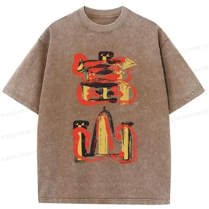 Tokyo-Tiger Toyama City Artistic Kanji Washed T-Shirt