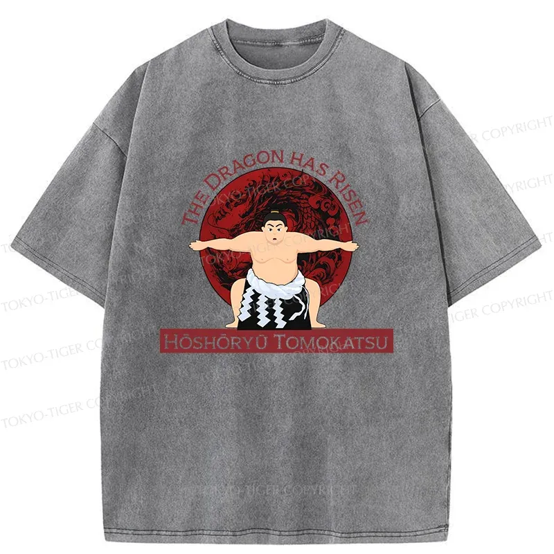 Tokyo-Tiger Japanese Sumo Wrestler Washed T-Shirt