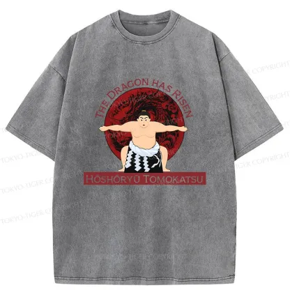 Tokyo-Tiger Japanese Sumo Wrestler Washed T-Shirt