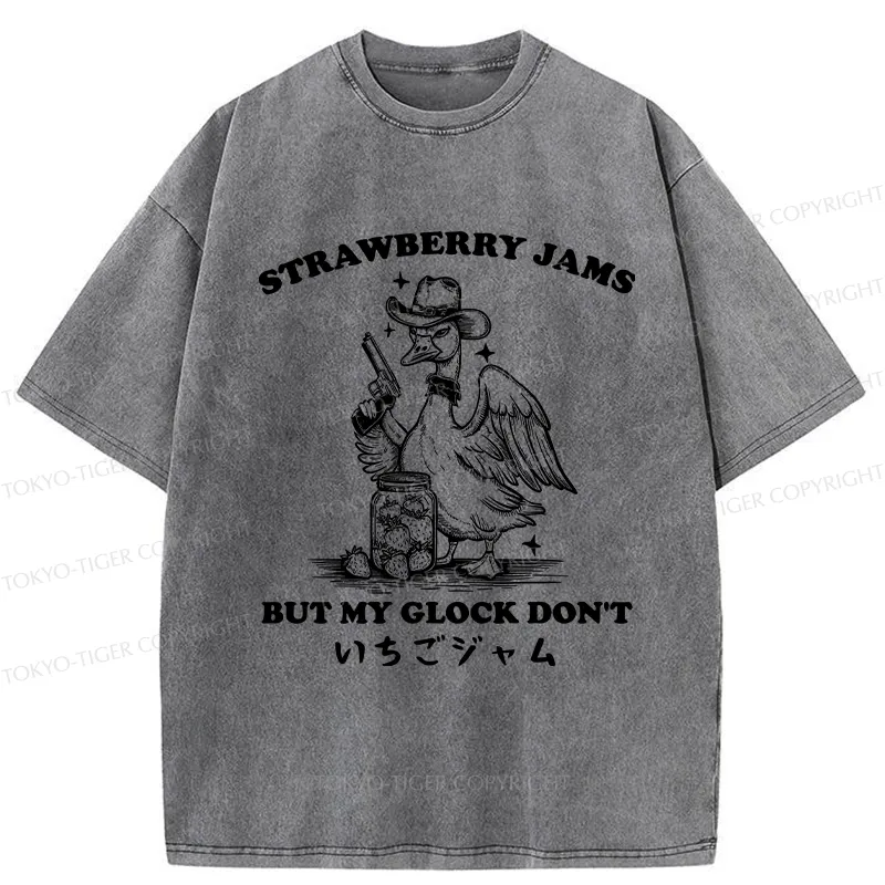 Tokyo-Tiger Strawberry Jam Goose Washed T-Shirt