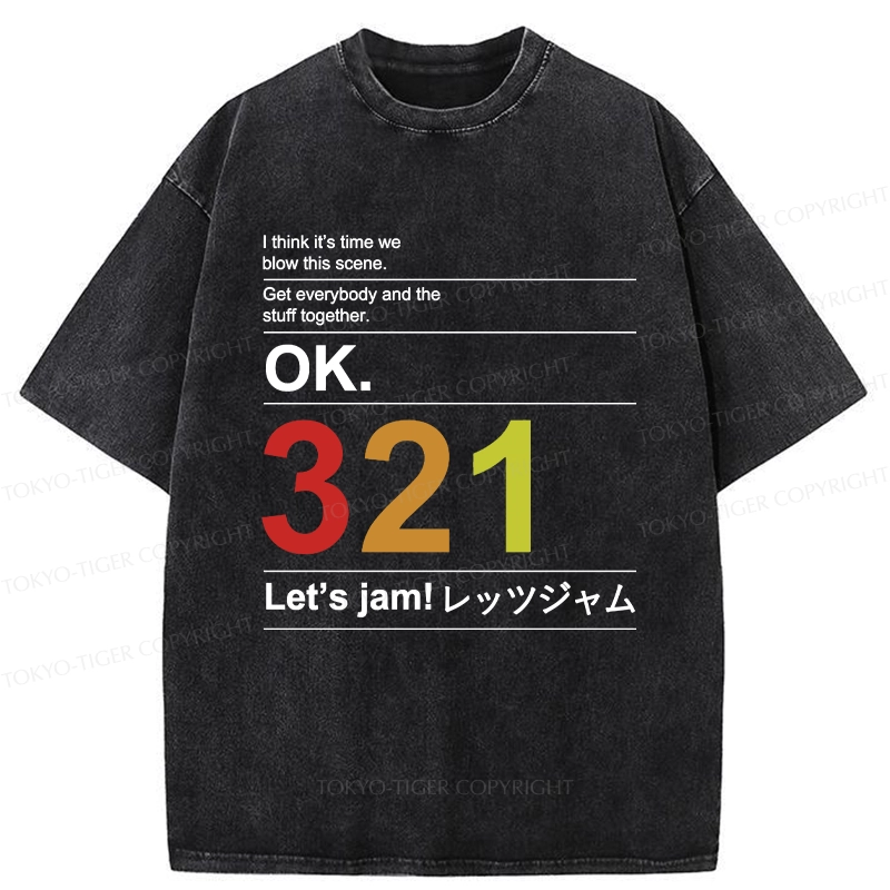 Tokyo-Tiger Let's Jam Washed T-Shirt
