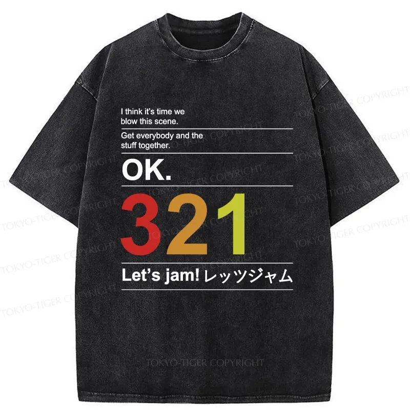 Tokyo-Tiger Let's Jam Washed T-Shirt
