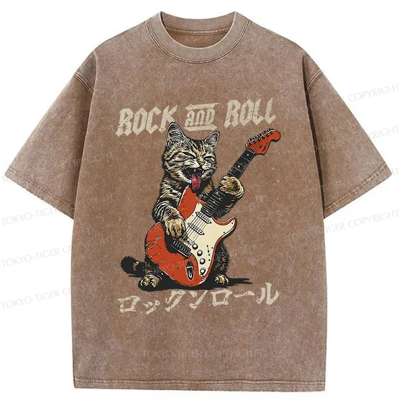 Tokyo-Tiger Rock Cool Cat Washed T-Shirt