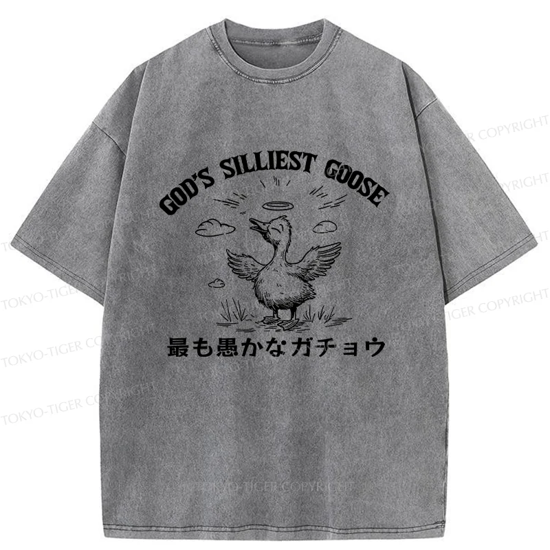 Tokyo-Tiger The Stupidest Goose Washed T-Shirt