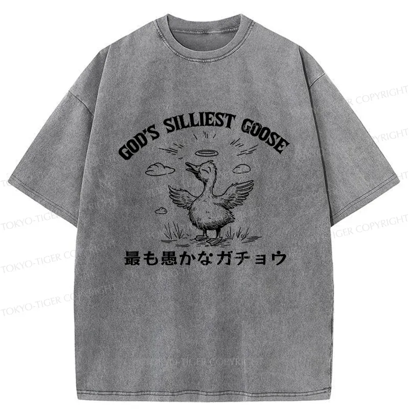 Tokyo-Tiger The Stupidest Goose Washed T-Shirt