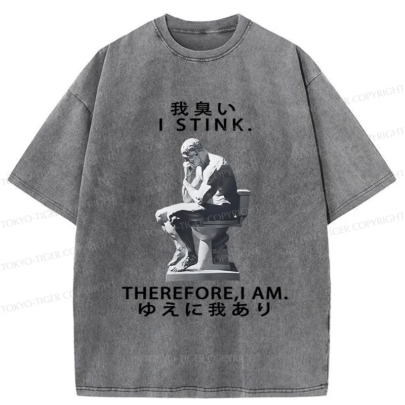 Tokyo-Tiger I Stink Therefore I Am Washed T-Shirt Sale