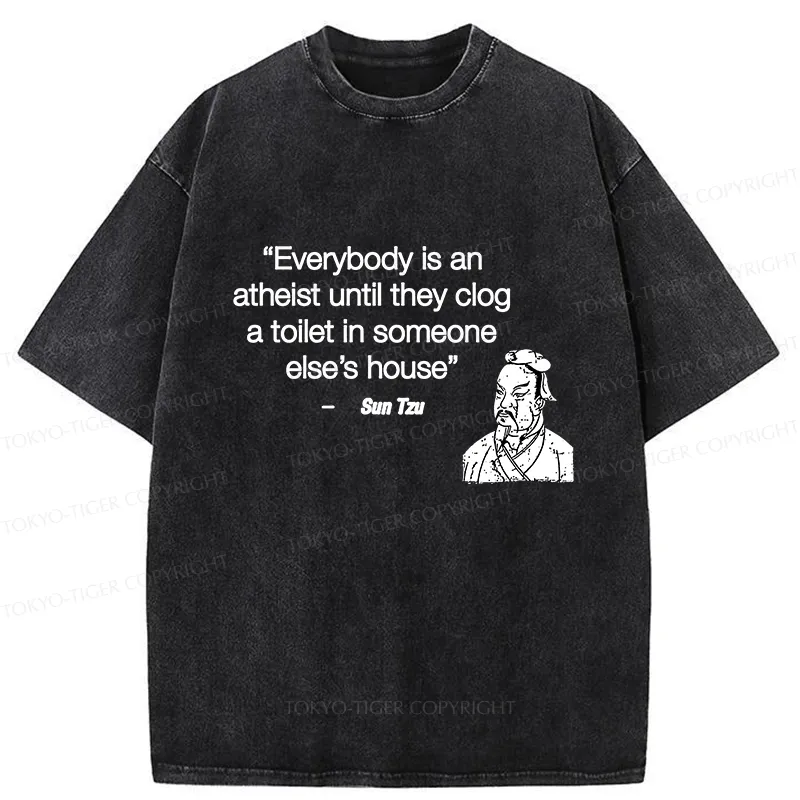 Tokyo-Tiger Funny Sun Tzu Saying Washed T-Shirt Sale
