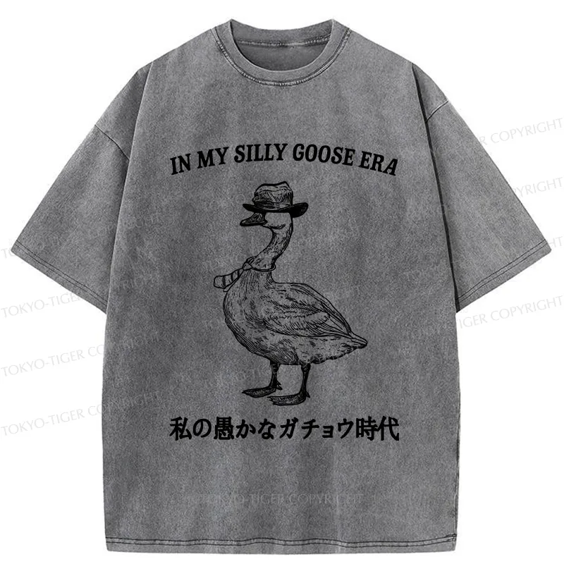 Tokyo-Tiger In My Silly Goose Era Washed T-Shirt
