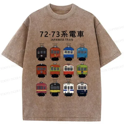 Tokyo-Tiger Japanese Tram Series Washed T-Shirt