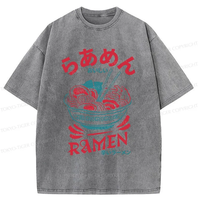 Tokyo-Tiger Spicy Ramen Washed T-Shirt