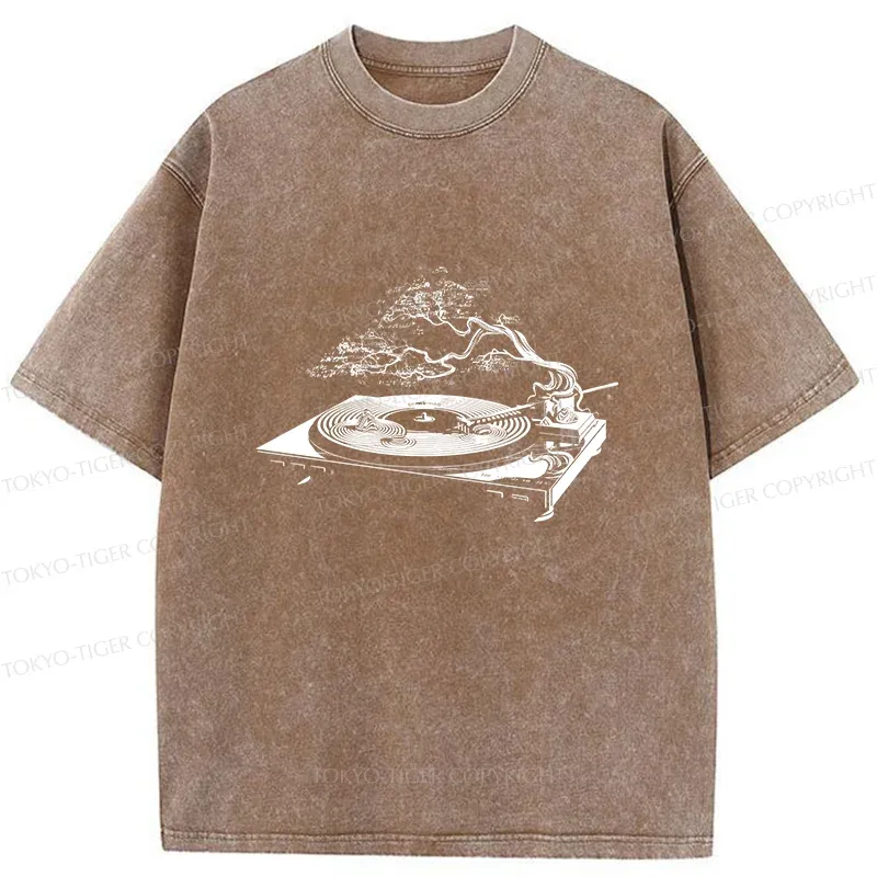 Tokyo-Tiger Zen Music Box Washed T-Shirt