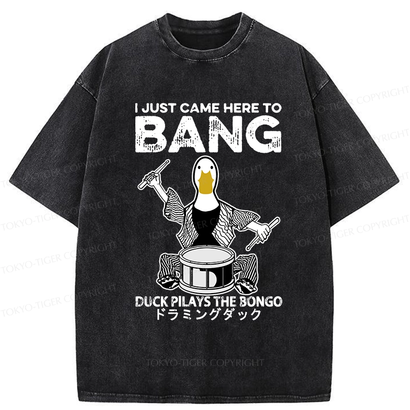 Tokyo-Tiger Drumming Duck Washed T-Shirt