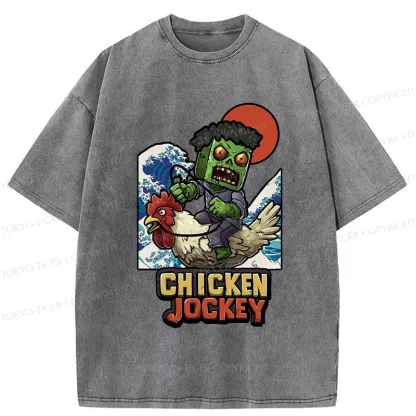 Tokyo-Tiger Chicken Jockey Washed T-Shirt