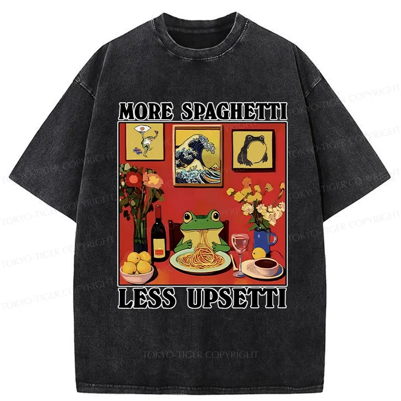 Tokyo-Tiger More Espresso Less Depresso Frog Washed T-Shirt