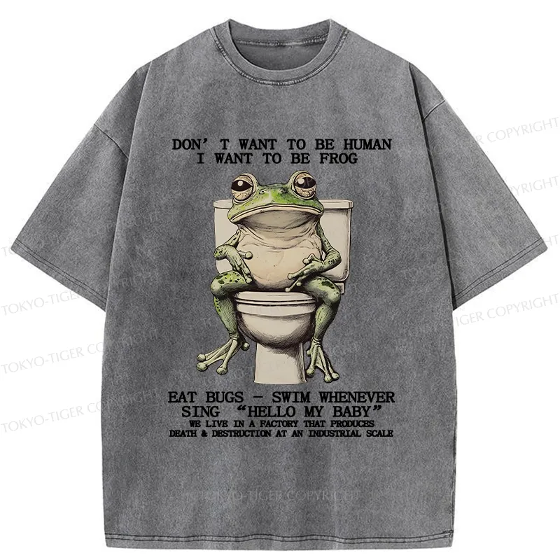 Tokyo-Tiger I Just Want To Be A Frog Washed T-Shirt