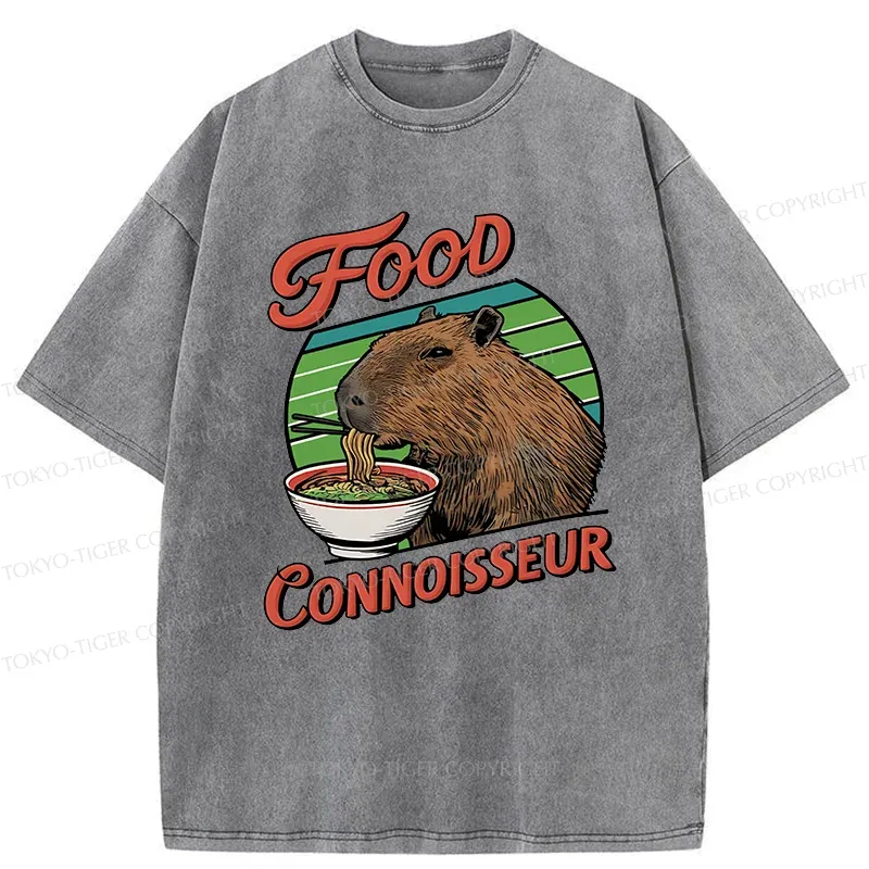 Tokyo-Tiger Gourmet Connoisseur Washed T-Shirt